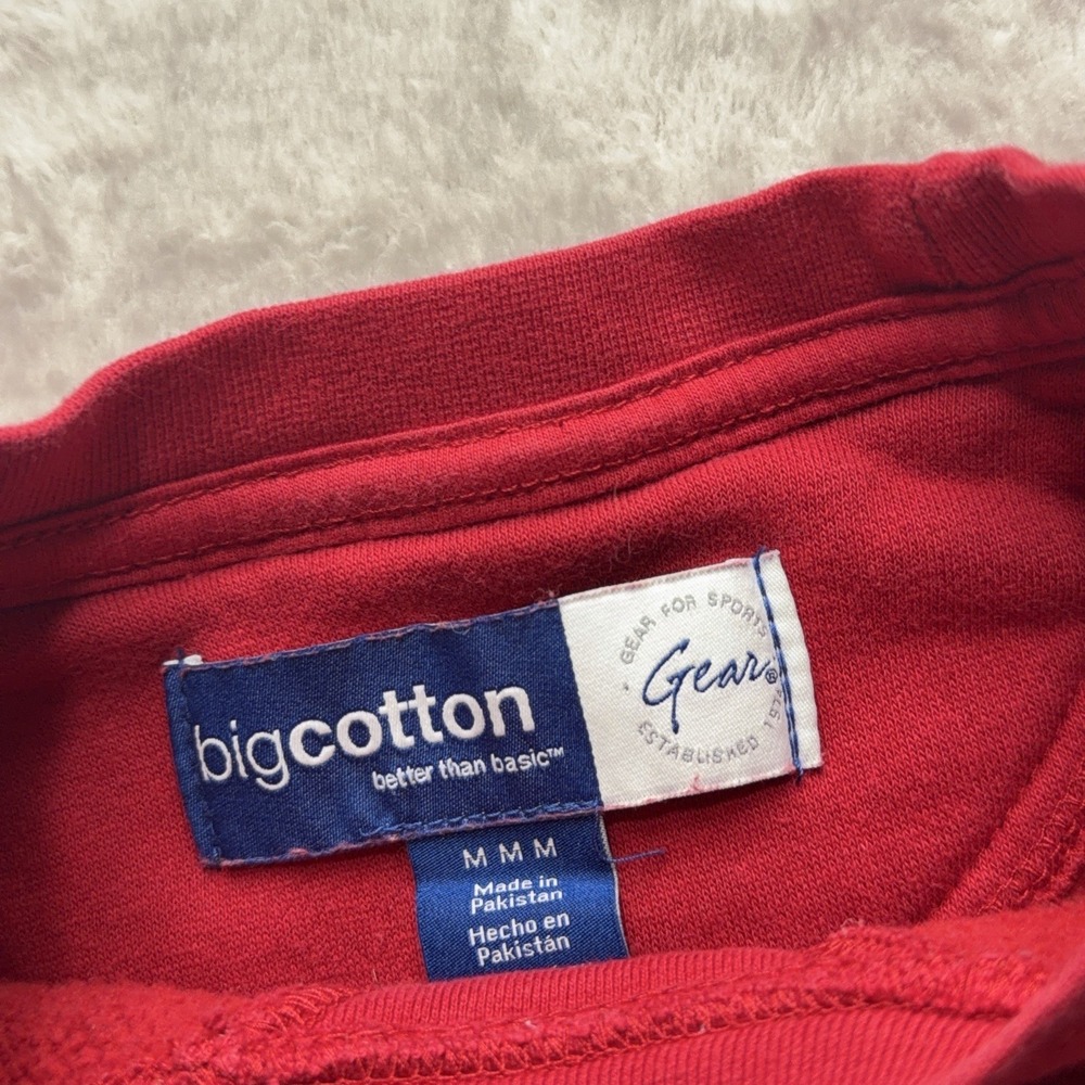 Cor Jesu Big Cotton Sweatshirt Mens M Red Crewneck Embroidered Spellout Pullover - Picture 5 of 12